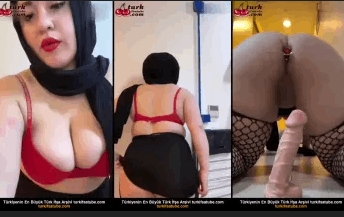 Türbanlı Hazal kılınç ifşa dildoya sakso çekip üzerine oturdu
